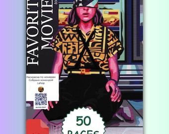 Favorite Movies Tome 2 Coloring Book, Mystery Color by Number (PDF Download)