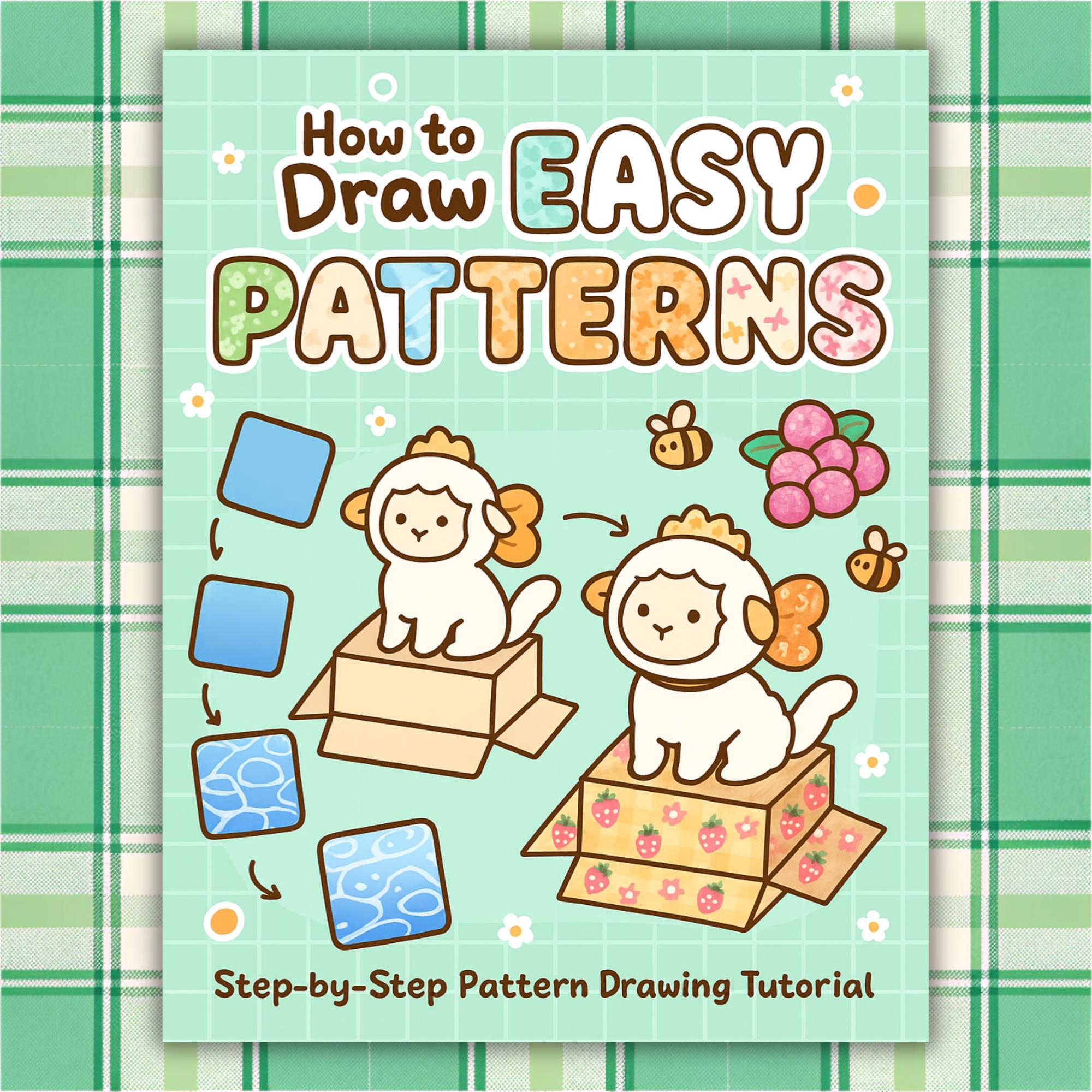 How to Draw Patterns Coloring Book – 32 Bold & Easy Pages | Printable PDF & PNG Digital Download by Coco Wyo - Image 1