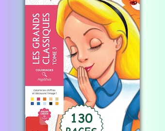 Mystery Coloring By Number Les Grands Classiques Tome 3, Mystery Coloring Book, Disney Coloring Book, Pdf Coloring