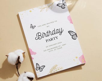 Editable Birthday Card Template: Customizable Design (PDF & Canva Link)