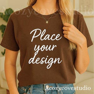 Comfort Colors 1717 Espresso Shirt Comfort Colors Mockup Comfort Color 1717 Mockup Espresso Comfort Color Mockup Espresso Mockup Brown Shirt