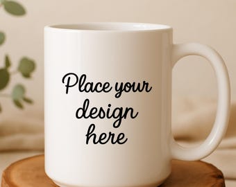 Maqueta de taza blanca, maquetas de taza de café en blanco, maqueta de taza de café, maquetas de taza de Canva, taza de sublimación de 11 oz, plantilla de café, maqueta de taza de Canva