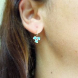 Opal earrings set in 9K Gold image 5