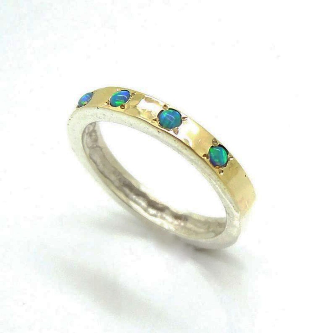 Thin Line Rings Thin Line (3MM WIDTH) Yellow Gold Brushed, Sterling Silver Ring With ...