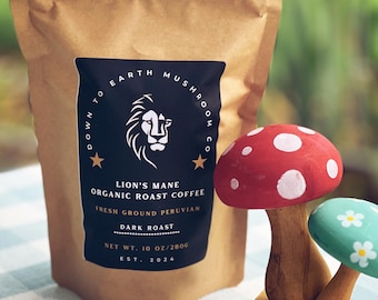 Caffè macinato peruviano biologico Lion’s Mane/tostatura scura