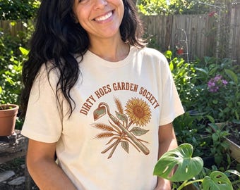 Maglietta del Garden Club - Dirty Hoes Garden Society - Maglietta regalo vintage per appassionati di giardinaggio