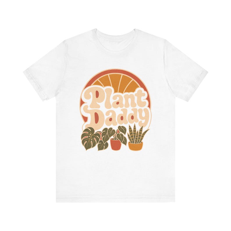 Plant Daddy retro botanical monstera t-shirt, 70s edition