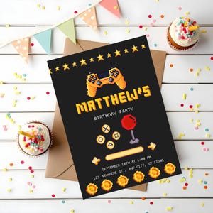 Video Game Birthday Invitation