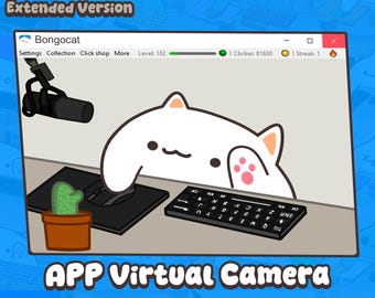 Bongocat Extended - APPLICATIE | Aanpasbare virtuele camera voor Twitch en Discord