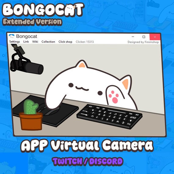 Bongocat Extended - APPLICATION | Caméra Virtuelle Personnalisable pour Twitch & Discord