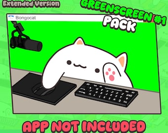 Bongocat Extended - Greenscreen Pack #1 | Customizable Virtual Camera for Twitch & Discord