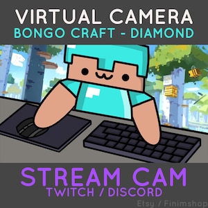 Bongo CRAFT- Diamond Armor | Customizable Virtual Camera for Twitch & Discord (Custom Included)