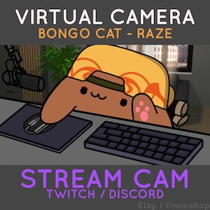 Bongocat - Raze Agent Valorant | Customizable Virtual Camera for Twitch & Discord (Custom Included)