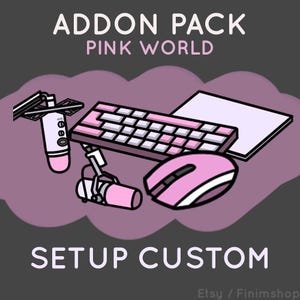 Additional Pack - Pink World | +50 Layers for Bongocat (Keyboard, Mouse, Mousepad, 2 type of Microphone)
