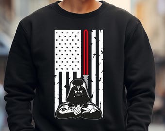 Star Wars Darth Vader USA Flag Shirt, Galaxy's Edge Shirt, Darth Vader Dad Shirt, Father's Day Shirt, Disneyland Vacation Tee, Star Wars Fun