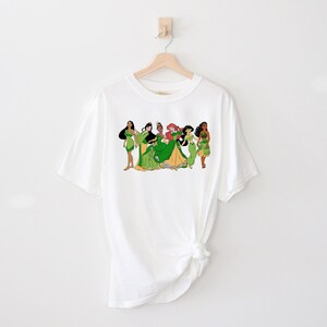 Comfort Color Shirt, St Paddy's Princess Shirt, Disney Princess Tee, St Patrick's Tee, Pocahontas Shirt, Ariel Tee, Irish Shirt, Mulan Shirt image 5