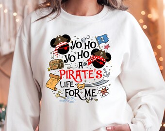 Yo Ho Yo Ho A Pirate's Life For Me Shirt, Vintage Disney Pirates of Caribbean Shirt, Mickey & Minnie Disney Cruise Tee, Matching Trip Shirt