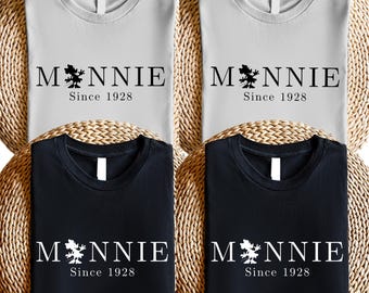 Minnie Since 1928 Shirt Vintage Disney Tee Classic Minnie Mouse T-Shirt Cute Retro Disney Gift for Women & Minnie Fans
