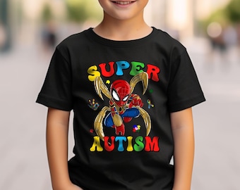 Spidey Autism Kids Shirt – Sensory Friendly Superhero Tee for Children, Spider Hero Spectrum Awareness Gift for Boys or Girls