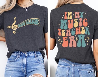 Music Teacher Era Shirt - Custom Personalized Music Teacher T-Shirt, Cute Gift & Funny Teaching Tee for Back to School