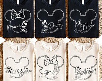 Custom Disney Family Shirt, Disney Matching Tees, Family Shirt Set, Vacation Tops, Personalized Disney Gift