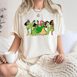 Comfort Color Shirt, St Paddy's Princess Shirt, Disney Princess Tee, St Patrick's Tee, Pocahontas Shirt, Ariel Tee, Irish Shirt, Mulan Shirt image 1