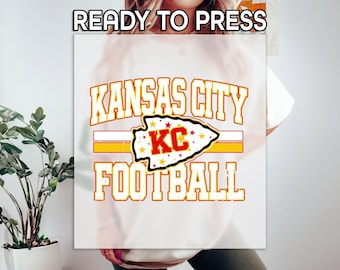 Kc Football Ready to Press DTF, Kansas City Print, Heat DTF Transfer, Chiefs Fans Print, Travis Kelce Lovers DTF, Retro Kansas City Print