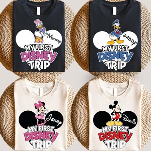 Custom My First Disney Trip Shirt, Family Matching Outfit, Disney Vacation Shirt, Cute Family Shirt, Disney Family Tee
