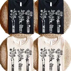 Floral Lightsaber Shirt | Star Wars Jedi Nature Tee | Sci-Fi Botanical Graphic T-Shirt | Unique Geeky Gift | Aesthetic Floral Fan Art