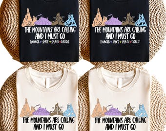 The Mountains Are Calling and I Must Go T-Shirt, Adventure Hiking Tee, Nature Lover Shirt, Outdoor Explorer Gift, Camping Travel Shirt