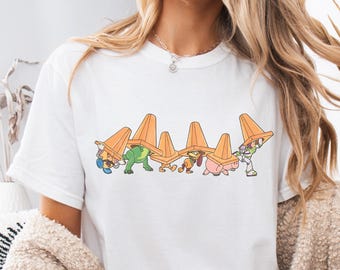 Toy Story Traffic Cone T-Shirt, Pixar Funny Disney Tee, Woody Buzz Rex Cute Cartoon Shirt, Unisex Theme Park Outfit