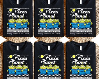 Pizza Planet Shirt, Toy Story Alien Space Port Tee, Pixar Movie-Inspired T-Shirt, Disney Trip Matching Outfit