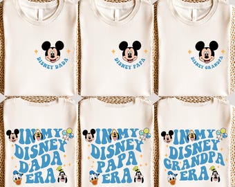Disney Dad Shirt, Disney Papa Shirt, Grandpa Tee, Family Vacation Apparel, Personalized Era Shirts