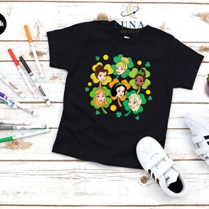 Camiseta de princesa de San Patricio, camiseta de princesa Disney, camiseta de Elsa de la suerte, sudadera de San Patricio, camiseta de San Patricio para niña, camiseta de trébol de la suerte imagen 3