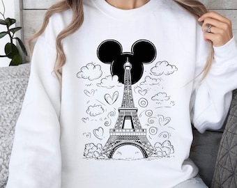 Disneyland Paris Shirt, Eiffel Tower Mickey Shirt, Disney Paris Family Trip Shirt, Paris Minnie Mouse Sweatshirt, Mickey Ears Sketch Shirt
