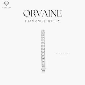 Single Diamond Ear Cuff | 14K Gold | No Piercing Ear Wrap | Minimalist Lab Grown Diamond or Moissanite Jewelry | Everyday Earring by Orvaine