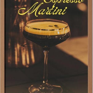 Espresso Martini Print | Trendy Cocktail Wall Art | Aesthetic Modern Bar Decor | Digital Download Home Decor