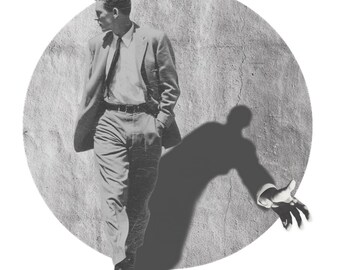 Schattenfreund - Vintage surrealistische Collage, Wandkunst
