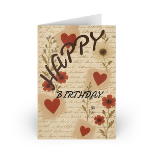 Cartes de voeux florales romantiques - Parfaites pour les anniversaires, les célébrations, les notes d'amour, les souhaits d'amitié