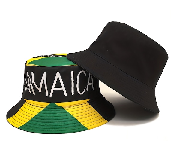 Reversible Jamaica Bucket Hat – Rasta Colors & Black | Unisex