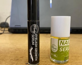 Set de sérum para el crecimiento de uñas y pestañas: Fortalecedor, natural - 10/15 ml