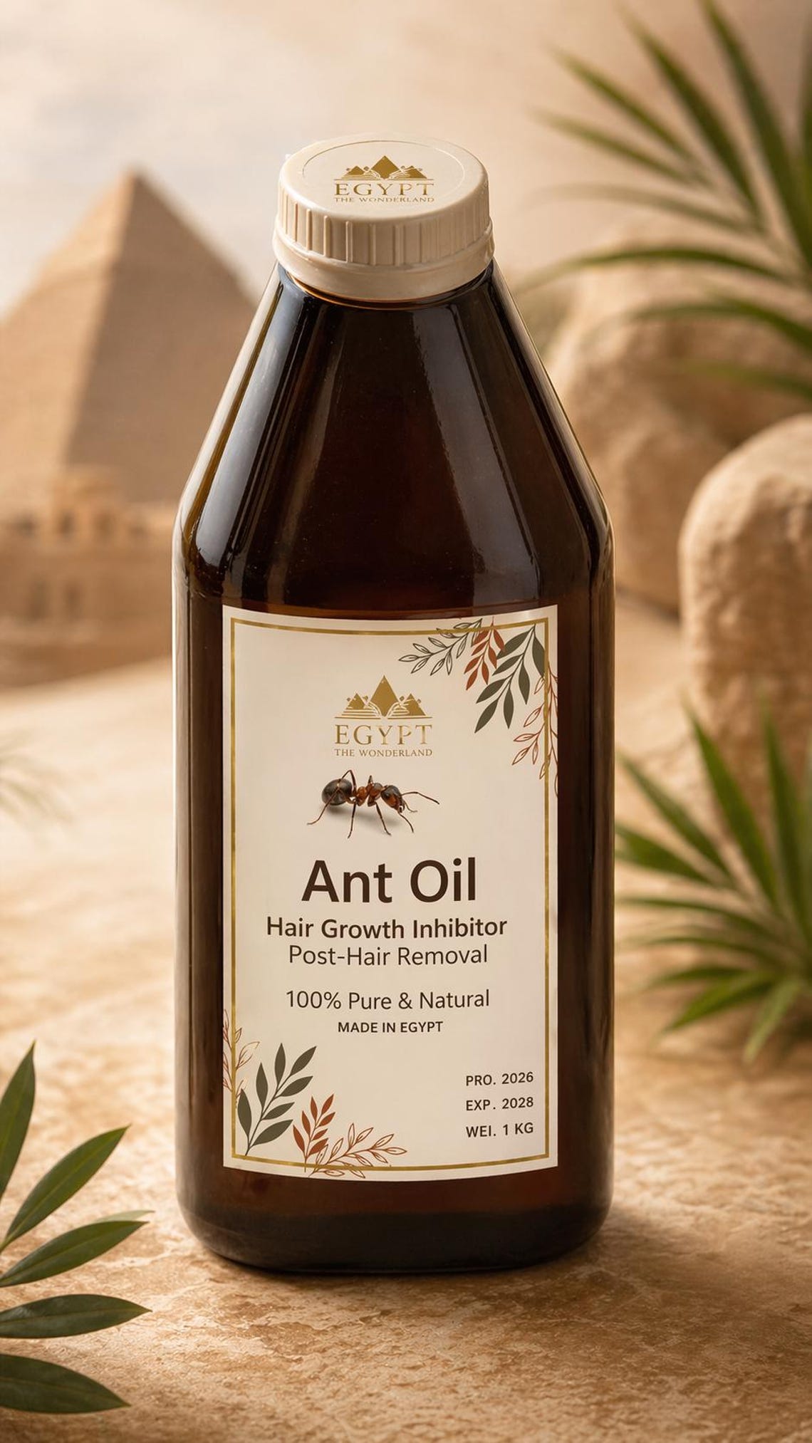 Ant Oil 30,60,90 or 1000 Ml- Natural Hair Inhibitor & Hair Growth ...