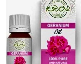 Aceite esencial puro de geranio rosa, aroma floral dulce