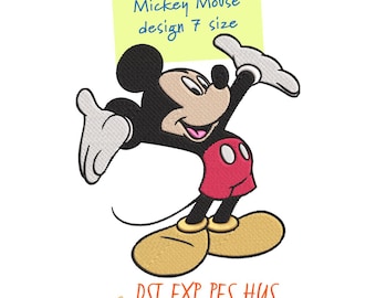 Musse Pigg broderidesign, Disney-figurfil (7 storlekar) (digital nedladdning)