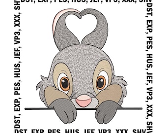 Thumper 刺繍デザイン: バンビ ラビット (ファイルのダウンロード)