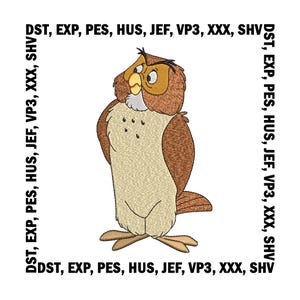 Owl Embroidery Design, Winnie Pooh Embroidery Files - 8 Sizes, Digital Download