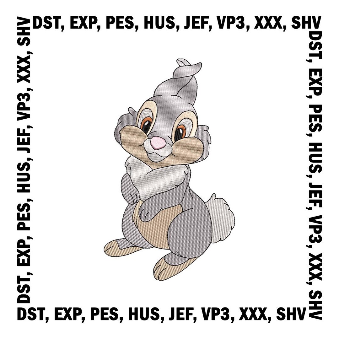 Rabbit Thumper Embroidery Design, Bambi Embroidery Files 6 Sizes ...