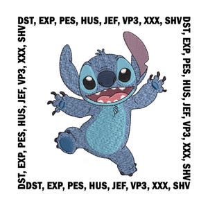 Cute Baby Stitch Embroidery Design, Lilo and Stitch Embroidery Files - 8 Sizes, Digital Download