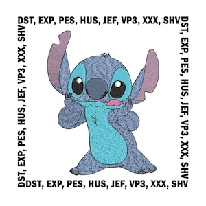 Baby Stitch Stickdatei, Süßes Alien Stickdateien - 9 Größen, Lilo und Stitch Digitaler Download