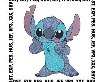 Baby Stitch Embroidery Design, Cute Alien Embroidery Files - 9 Sizes, Lilo and Stitch Digital Download
